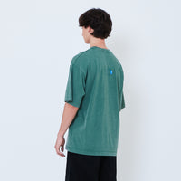Men Oversized Washed Tee - Green - SM2605107A
