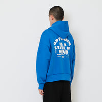 Men Cropped Hoodie Jacket - Blue - SM2606098C