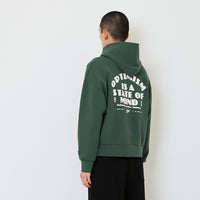 Men Cropped Hoodie Jacket - Green - SM2606098D