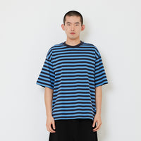Men Oversized Stripe Tee - Navy - SM2606099B