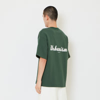 Men Printed Oversized Tee - Dark Green - SM2606127D
