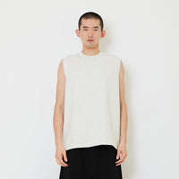 Men Oversized Sleeveless Top - Melange Grey - SM2607139A