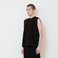Men Oversized Sleeveless Top - Black - SM2607139C