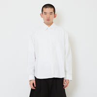 Men Oversized Oxford Shirt - Off White - SM2607149A