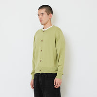 Men Cropped Cardigan - Avocado - SM2607161A