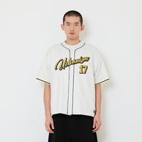Men Embroidery Baseball Shirt - Off White - SM2608142A