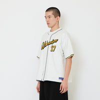 Men Embroidery Baseball Shirt - Off White - SM2608142A