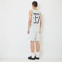 Men Mesh Pinstripe Shorts - Off White - SM2608147A