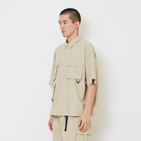 Men Oversized Shirt - Beige - SM2608175B