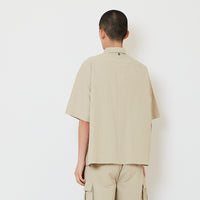 Men Oversized Shirt - Beige - SM2608175B