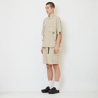 Men Nylon Shorts - Beige - SM2608176A