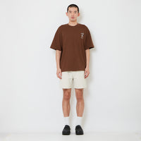 Men Twill Shorts - Light Khaki - SM2608178A