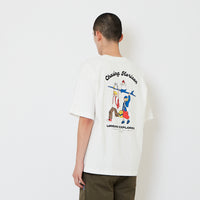 Men Printed Oversized Tee - Off White - SM2608181A