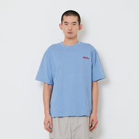 Men Embroidery Oversized Tee - Pale Blue - SM2608183C