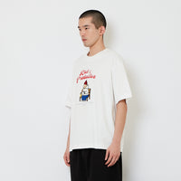 Men Embroidery Oversized Tee - Off White - SM2610187A