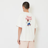 Men Embroidery Oversized Tee - Off White - SM2610188A