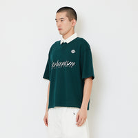 Men Cropped Polo Top - Army Green - SM2610191B