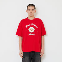 Men Embroidery Oversized Tee - Red - SM2610199C