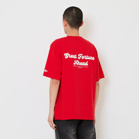 Men Embroidery Oversized Tee - Red - SM2610199C