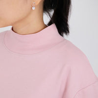 Women Mock Neck Top - Light Pink - SW2307071B