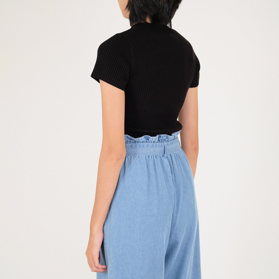 Women Rib-Knit Cropped Top - SW2307074