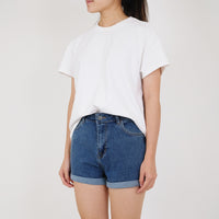 Women Stretch Denim Shorts - Blue - SW2210540D