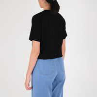 Women Cropped Top - Black - SW2211558H