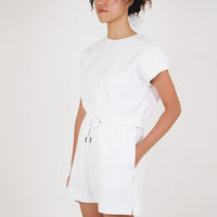 Women Cropped Top - Off White - SW2211560D