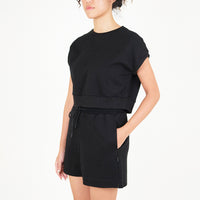 Women Cropped Top - Black - SW2211560E