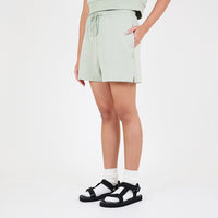Women Elastic Waist Sweatshorts - Light Green - SW2211561C