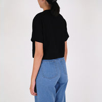 Women Cropped Top - Black - SW2301004F