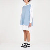 Women Tiered Dress - Light Blue - SW2301015C
