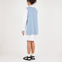 Women Tiered Dress - Light Blue - SW2301015C