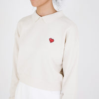 Women Polo Sweatshirt - Sand - SW2305062A