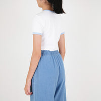 Women Contrast Cropped Top - SW2307066