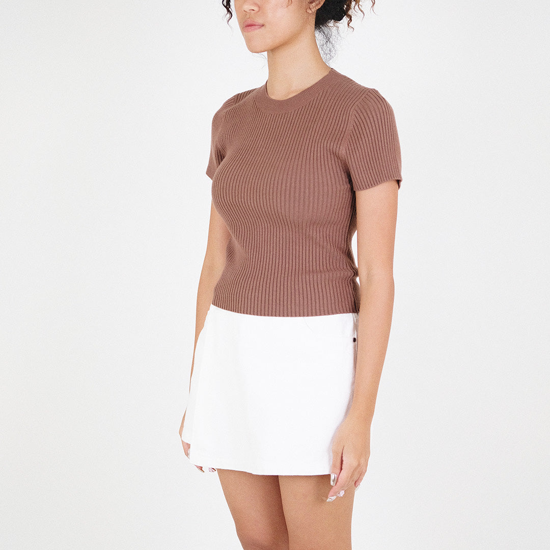 Women Rib-Knit Cropped Top - SW2307074