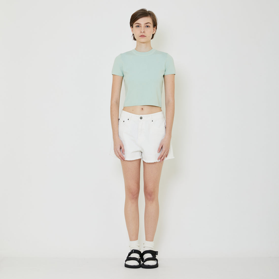 Women Knit Cropped Top - SW2307076