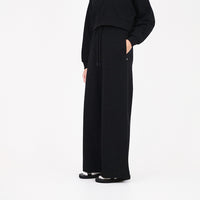 Women Elastic Waist Pants - Black - SW2307080B