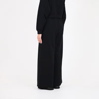 Women Elastic Waist Pants - Black - SW2307080B