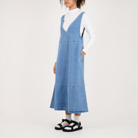 Women Dungree Dress - Blue - SW2307085A