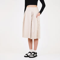 Women Pleated Culottes - Khaki - SW2307088A