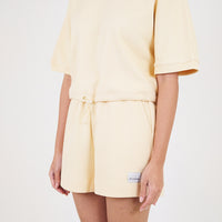 Women Pique Shorts - Yellow - SW2308095B