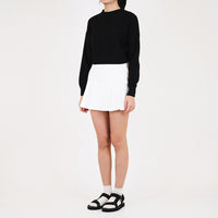 Women Cable Knit Top - Black - SW2308104B