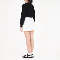 Women Cable Knit Top - Black - SW2308104B