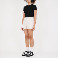 Women Paperbag Shorts - Beige - SW2310134A