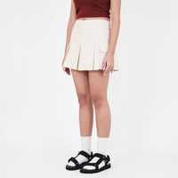 Women Pleated Skort - Beige - SW2311153A