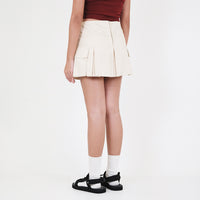 Women Pleated Skort - Beige - SW2311153A