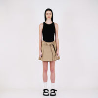 Women Pleated Skort - Khaki - SW2312168B