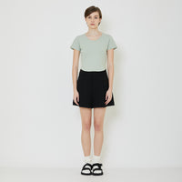 Women Curved Hem Cropped Top - SW2401002