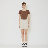 Women Curved Hem Cropped Top - SW2401002